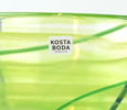 Anna Ehrner, skålar, 2 st, glas, ''Contrast'', Kosta Boda.