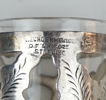 Snapsglas, 6 delar, sterlingsilver, med glasinsats, Mexiko.