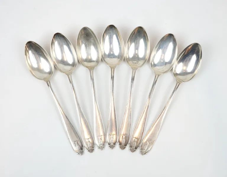 Matskedar, 7 delar, silver, ''Wasa''.