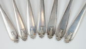 Matskedar, 7 delar, silver, ''Wasa''.