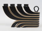 Jonas Grundell, ljusstake, 4-armad, trä/metall, ''Nordic Light'', Design House Stockholm.