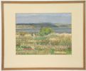 Haruo Sezaki, "Kivik mot Stenshuvud", pastell, signerad, 1959.
