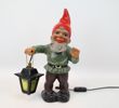 Tomte med ljuslykta, keramik/metall, Heissner, Tyskland.