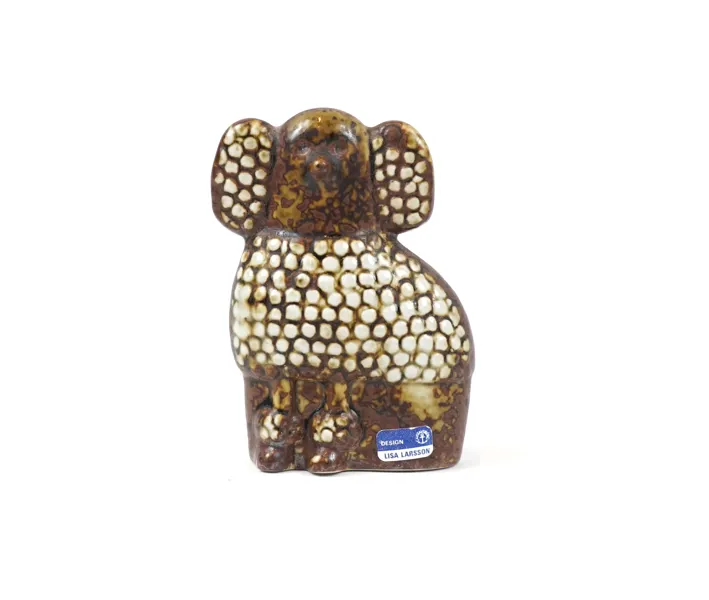 Lisa Larson, figurin, stengods, pudel, ''Minikennel'', Gustavsberg.
