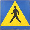 Trafikskylt, ''Här går man'', plåt.