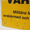 Skyltar, 9 st, plåt.