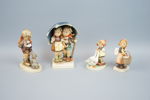 Figuriner, 4 st, keramik, M.I. Hummel, Goebel.