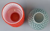 Vaser, 2 st, glas, Flygsfors.
