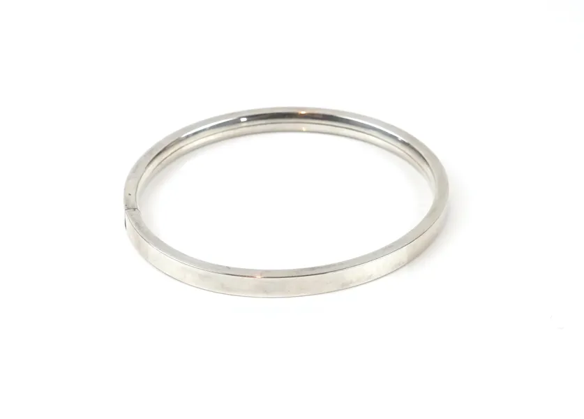 Armring, stel, öppningsbar, silver.