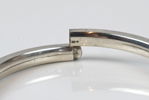 Armring, stel, öppningsbar, silver.