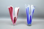 Paul Kedelv, vaser, 2 st, glas, "Coquille", Flygsfors.