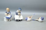 Figuriner, 4 st, porslin. Bing & Gröndahl och Royal Copenhagen.