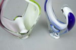 Paul Kedelv, vaser, 2 st, konstglas, "Coquille", Flygsfors.