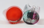 Paul Kedelv, vaset, 2 st, kosntglas, ''Coquille', Flygsfors, signerade.