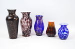 Vaser, 5 st, glas, bl.a Johansfors.