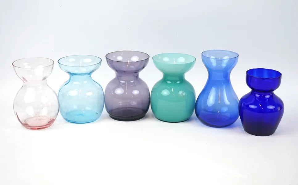 Hyacintvaser, 6 st, glas.
