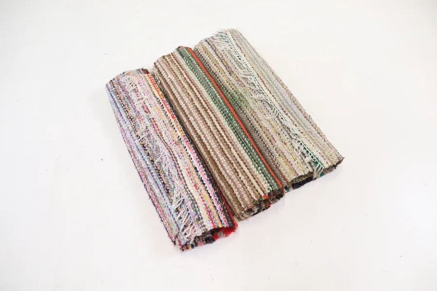 Trasmattor, 3 st, textil.