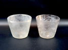 Ytterfoder, ett par, glas, Orrefors.