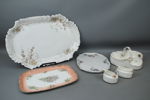 Serveringsfat m.m, 6 delar, porlin, bl.a Coalport, England.