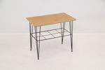 Stringbord, teak/metall.