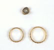 Tandguld och 2 st ringar, guld 18K.