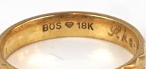 Tandguld och 2 st ringar, guld 18K.