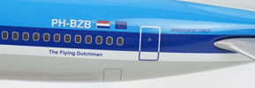 Flygplansmodell, KLM Royal Dutch Airlines, Boeing 767, ''The Flying Dutchman'', Pacific Miniatures.