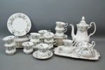 Kaffeservis, 28 delar, benporslin, Birgaddon, Royal Albert, England.