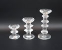 Timo Sarpaneva, ljusstakar, 3 st, glas, ''Festivo'', Iittala, monogramsignerade.