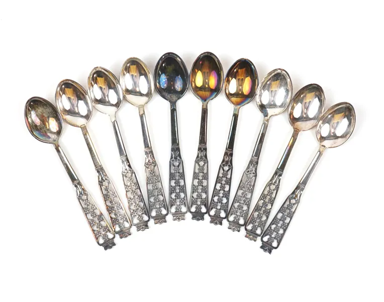 Kaffeskedar, 10 st, silver, ''Princess'', Cesons.