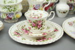 Kaffeservis, 38 delar, benporslin, "Flower of the month", Royal Albert, England.