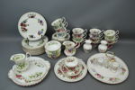 Kaffeservis, 38 delar, benporslin, "Flower of the month", Royal Albert, England.