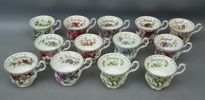 Kaffeservis, 38 delar, benporslin, "Flower of the month", Royal Albert, England.