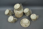 Moccaservis, 18 delar, porslin, Pompadour, Rosenthal.