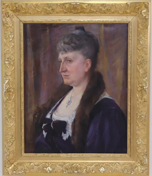Hildegard Thorell, olja på duk, signerad, daterad 1908.