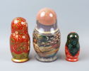 Matryoshka, ryska dockor, 3 st, trä.