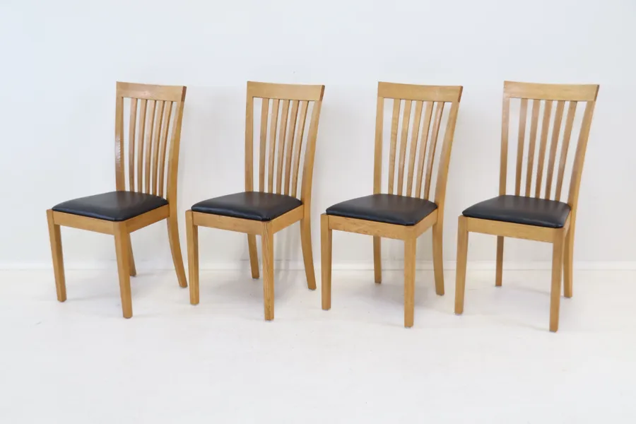 Stolar, 4 st, ek/konstskinn.