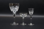Glasservisdelar, 22 st, slipad dekor, olika modeller, bl.a Bror.