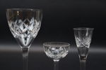 Glasservisdelar, 22 st, slipad dekor, olika modeller, bl.a Bror.