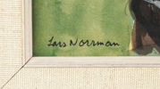 Lars Norrman, ''Kongo'', blandteknik, singerad.
