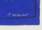 James Coignard, ''Deux Rouges Sur Bleu'', blandteknik, 61/90, signerad, 2000.