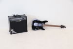 Elgitarr, "Omen-6", Schecter Diamond Series, samt förstärkare, "Spider II 30", Line 6.