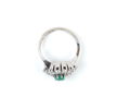 Ring med brilliantslipade diamanter, 0,65K enligt inskription och smaragd, 18K vitguld.