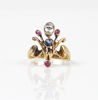 Ring med stenar, 18K guld.