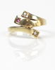 Ring med stenar, 14K guld.