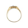 Ring med 2 st gammalslipade diamanter och topas, 18K guld.