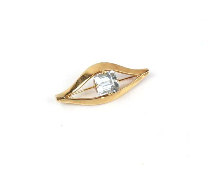 Brosch med bergskristall, 18K guld