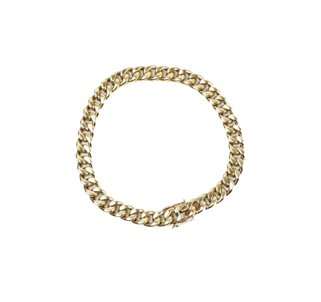 Armlänk, manglad pansarlänk, 18K guld.