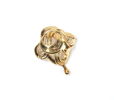 Brosch med kläpp, 18K guld, 1800-tal.