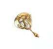 Brosch med droppformad kläpp, 18K guld, 1874.